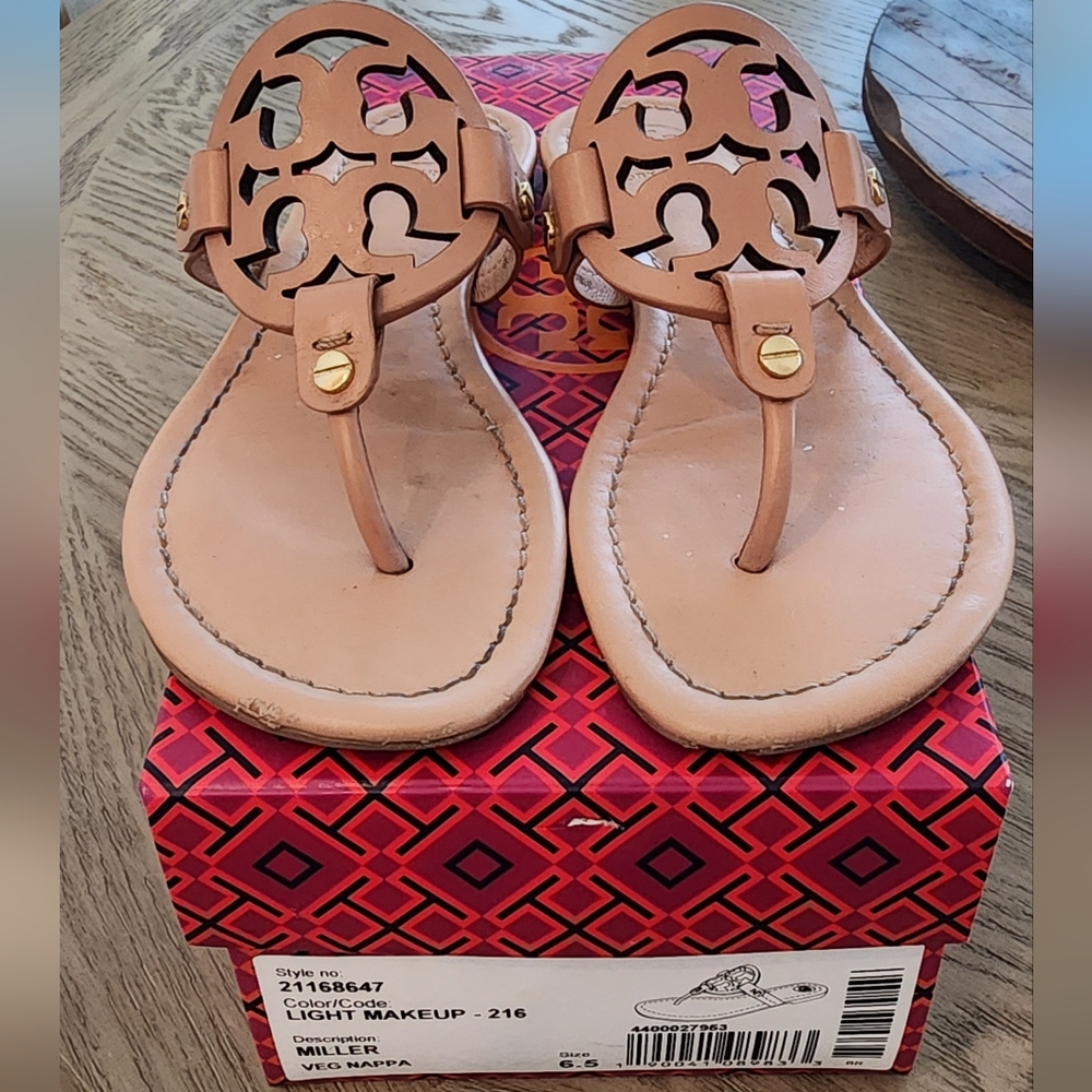 Tory Burch Miller light makeup sandal 6.5
